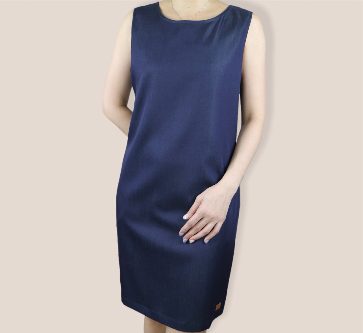 Plain Sleeveless A-Line Dress - Denim Blue (DMSLHUDB) – Anthel