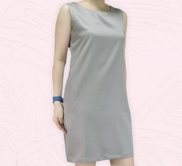 Plain Sleeveless A-Line Dress - Thunder Grey (DMSLHUTG)