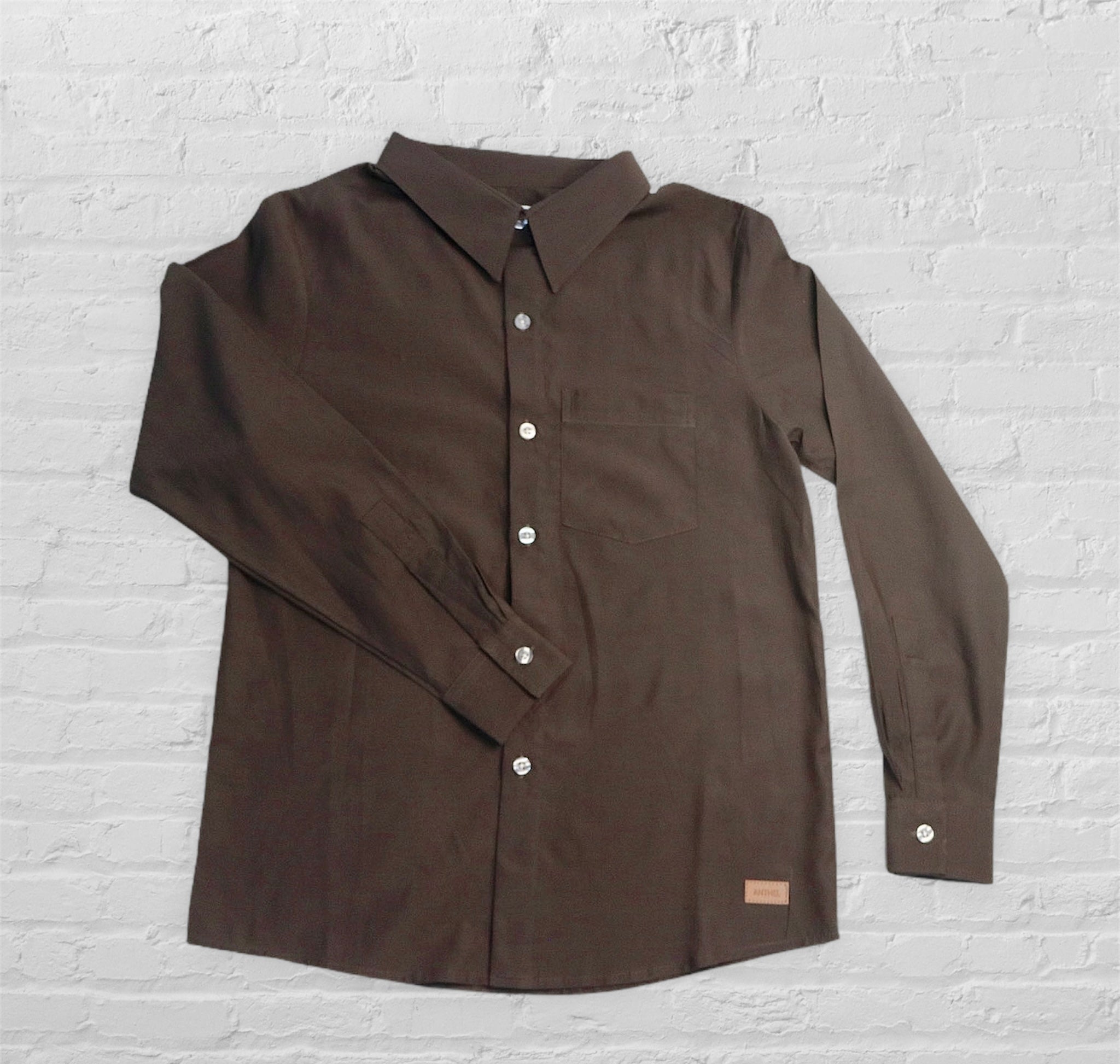 Plain Long Sleeves Shirt - Umber (SHLSSWUB)