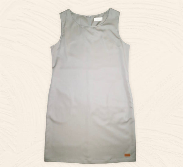 Plain Sleeveless A-Line Dress - Thunder Grey (DMSLHUTG)