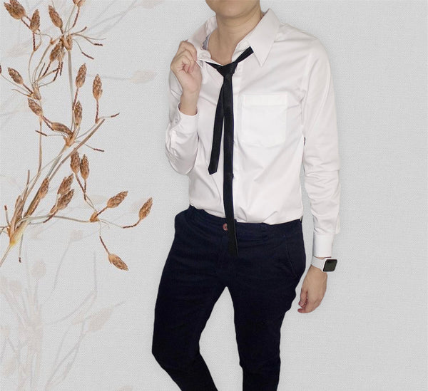 Plain Long Sleeves Shirt - White (SHLSSWWH)