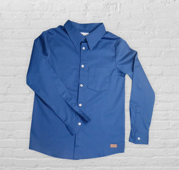 Plain Long Sleeves Shirt - Egyptian Blue (SHLSSWEB)